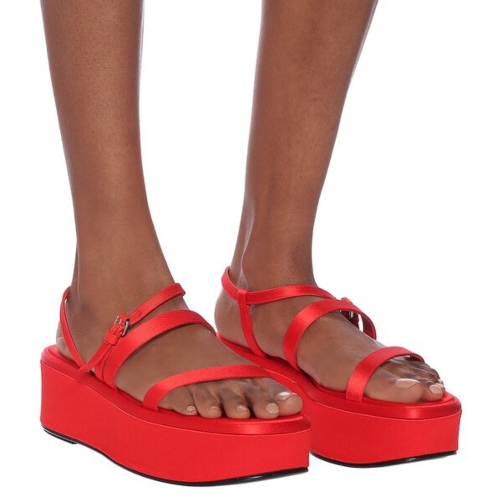 NIB The Row Red Wedge Sandals 37.5